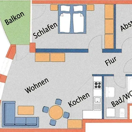 Strandhaus-Nordseebrandung-Fewo-B3-2 Apartment